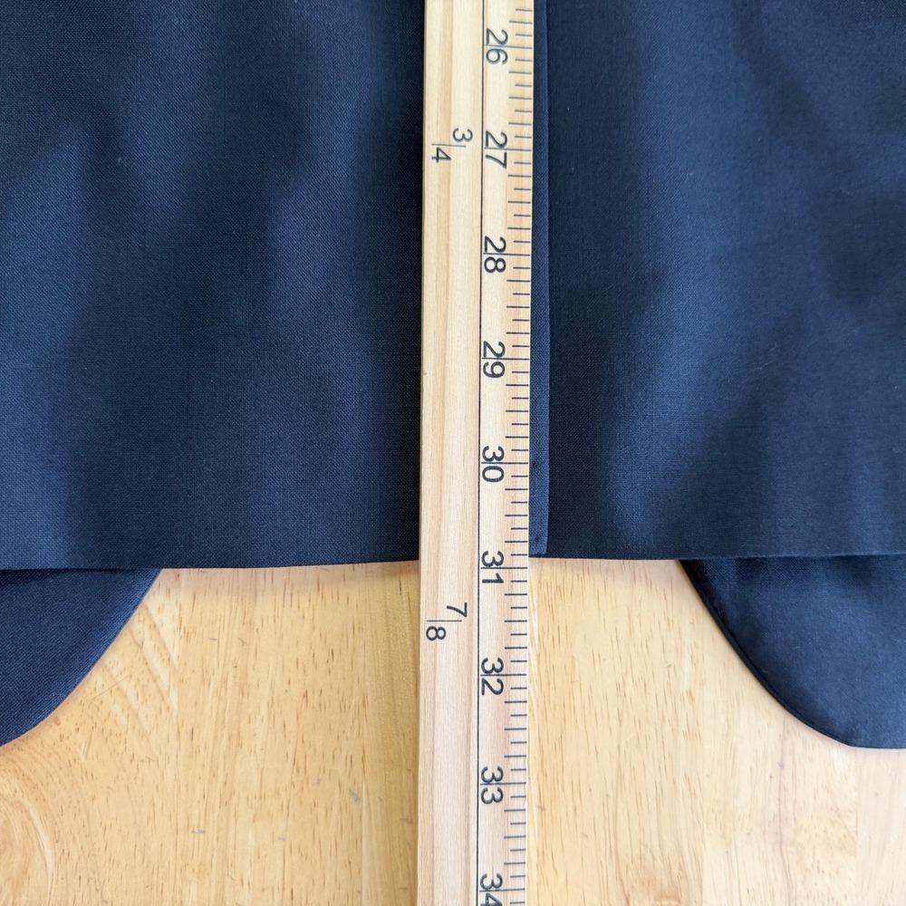 Jos A Bank 2-Piece Suit Mens 42R 36x29 100% WOOL Pleated Cuffed Solid Black - Picture 8 of 16